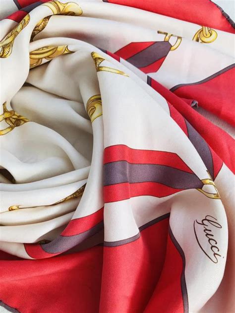 vintage gucci neck scarf|Vintage Gucci Scarf .